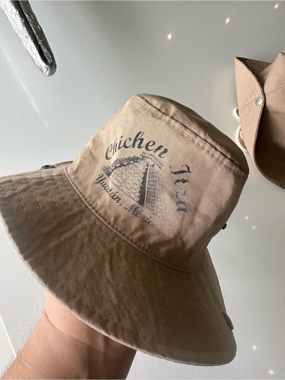 Chichen Itza Kids Beige Bucket Hat